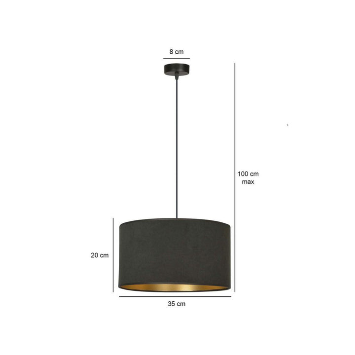 Hilde takpendel 35 cm - Svart/Gullfarget-Takpendler-Emibig-Svart / Gull-1054/1-Lightup.no