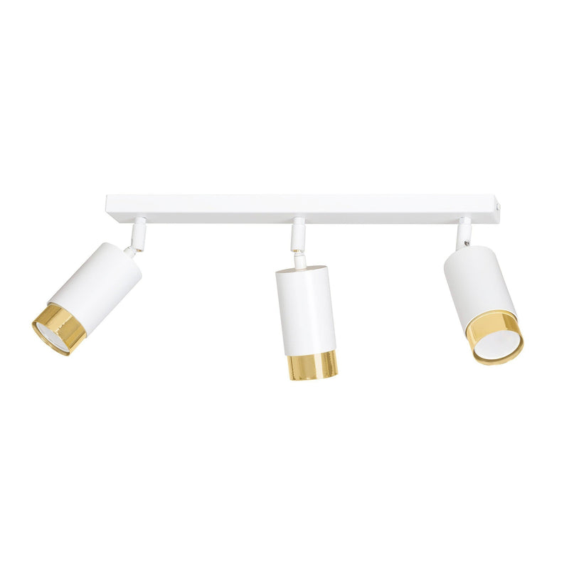 Hiro takspot 3 lys - Hvit/Gullfarget-Taklamper-Emibig-963/3-Lightup.no