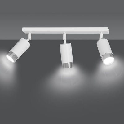 Hiro takspot 3 lys - Hvit/Krom-Taklamper-Emibig-962/3-Lightup.no
