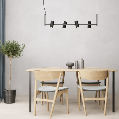 Holder takpendel 4 lys - Svart-Takpendler-Herstal-HB1757007-Lightup.no