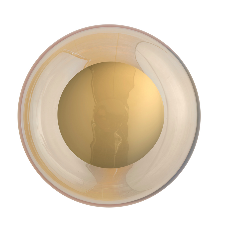 Horizon taklampe/vegglampe L Golden Smoke/gull-Vegglamper-EBB & FLOW-LA101800CW-Lightup.no