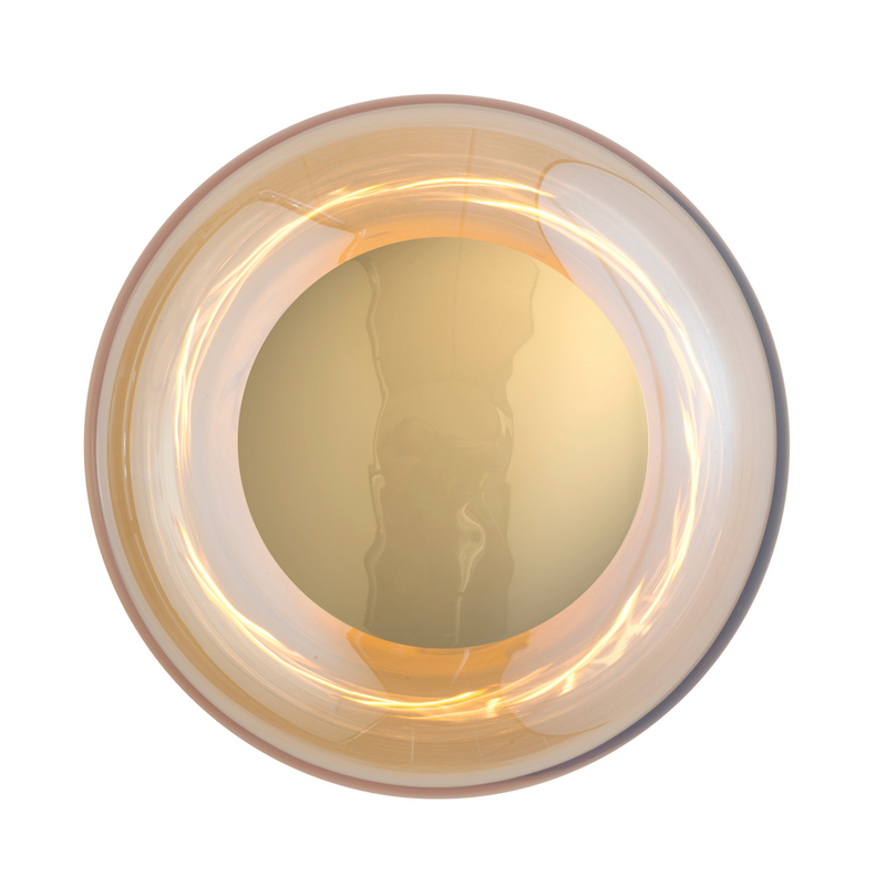 Horizon taklampe/vegglampe M Golden Smoke/gull-Vegglamper-EBB & FLOW-LA101786CW-Lightup.no