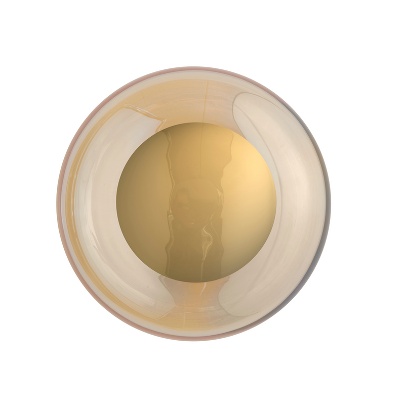 Horizon taklampe/vegglampe S Golden Smoke/gull-Vegglamper-EBB & FLOW-LA101772CW-Lightup.no