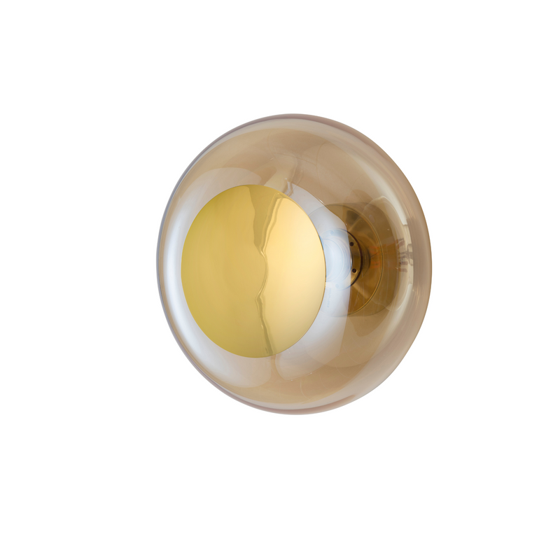 Horizon taklampe/vegglampe S Golden Smoke/gull-Vegglamper-EBB & FLOW-LA101772CW-Lightup.no