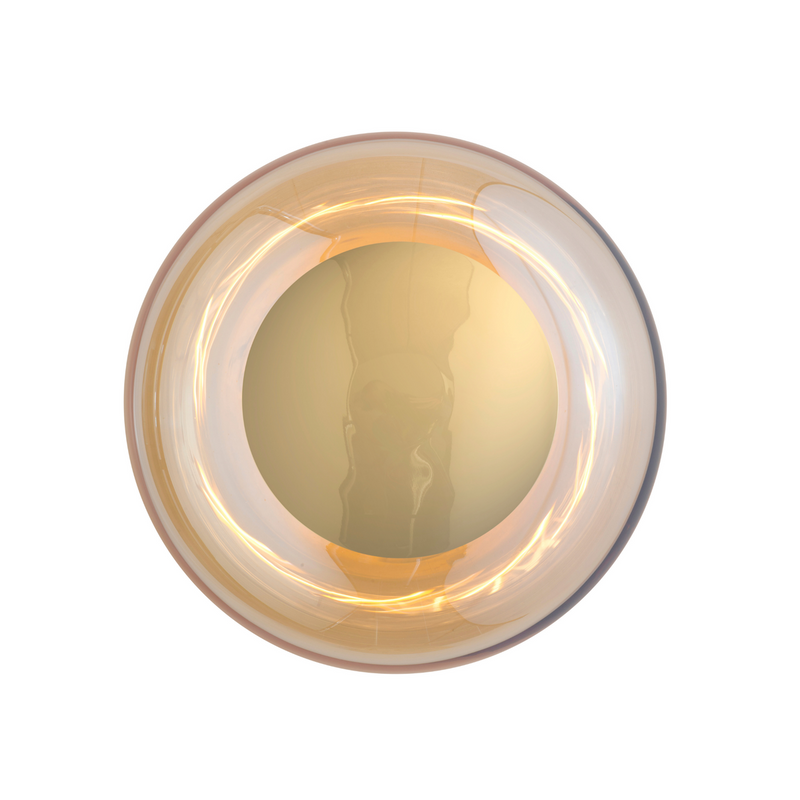 Horizon taklampe/vegglampe S Golden Smoke/gull-Vegglamper-EBB & FLOW-LA101772CW-Lightup.no