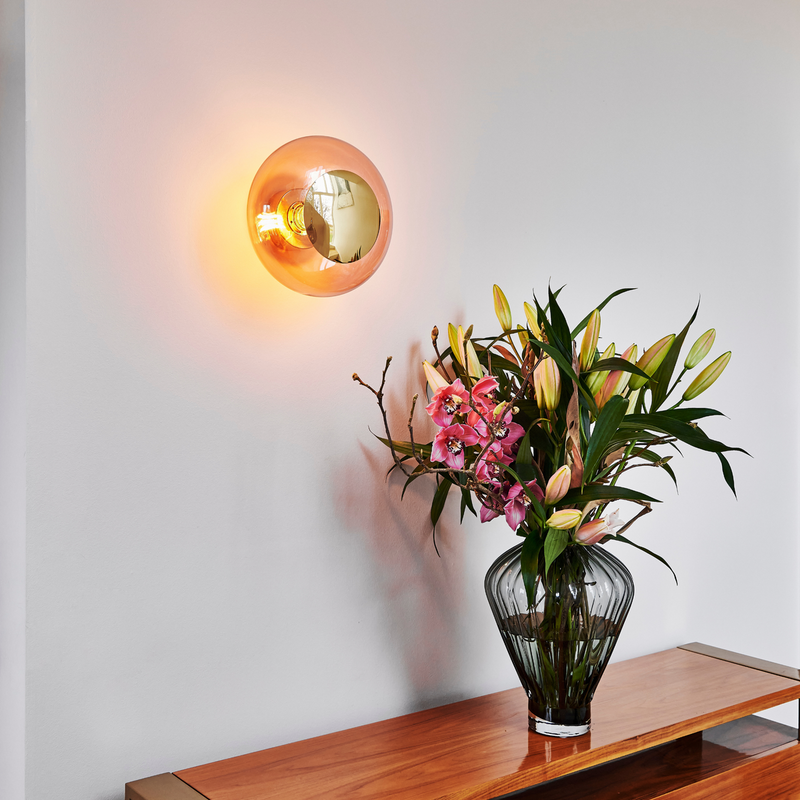 Horizon taklampe/vegglampe S - Korall/Gull-Vegglamper-EBB & FLOW-LA101826CW-Lightup.no