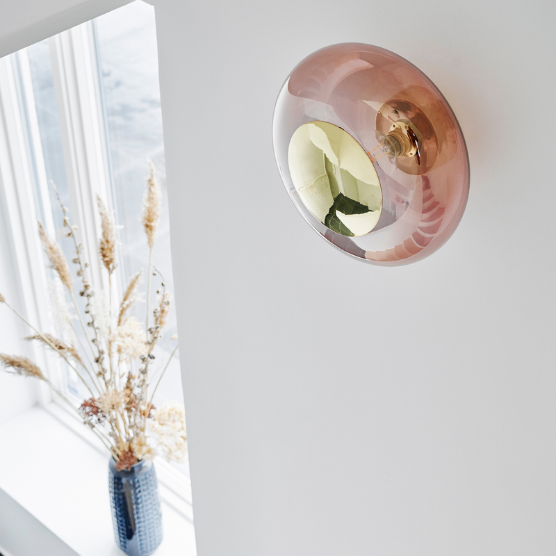 Horizon taklampe/vegglampe S - Korall/Gull-Vegglamper-EBB & FLOW-LA101826CW-Lightup.no