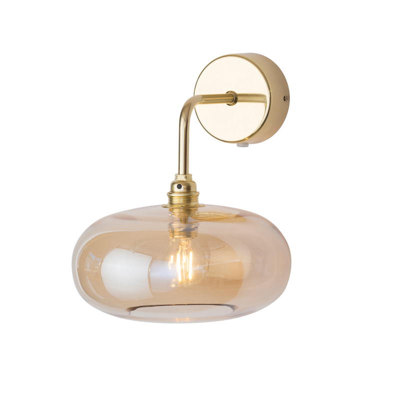 Horizon vegglampe S Golden Smoke/gull-Vegglamper-EBB & FLOW-LA101772W-Lightup.no