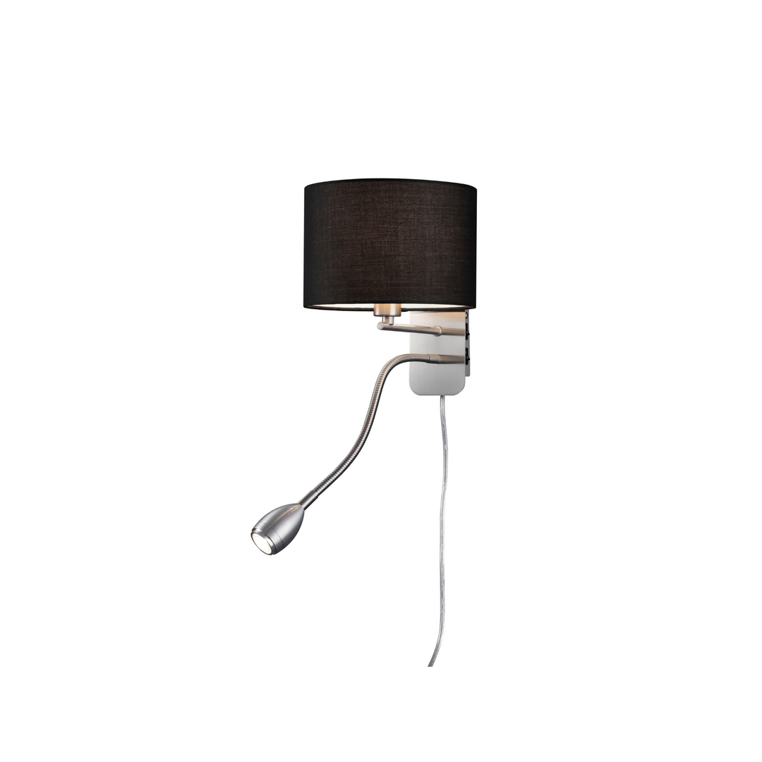 Hotel vegglampe - Nikkel/svart-Vegglamper-Trio Lighting-Svart-Trl__271170202-Lightup.no