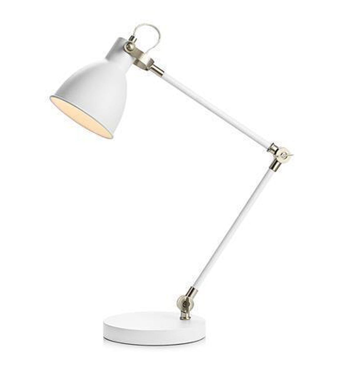 House bordlampe hvit/stål-Bordlamper-Marksløjd-107738-Lightup.no