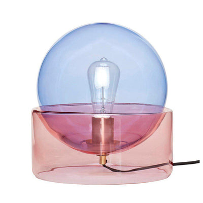 Hübsch bordlampe glass - Blå/Rosa-Bordlamper-Hübsch A/S-990909-Lightup.no