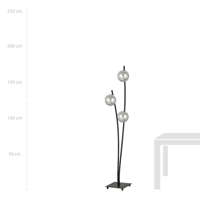 Hunter gulvlampe - Svart/Røykfarget-Gulvlamper-Emibig-1100/LP3-Lightup.no