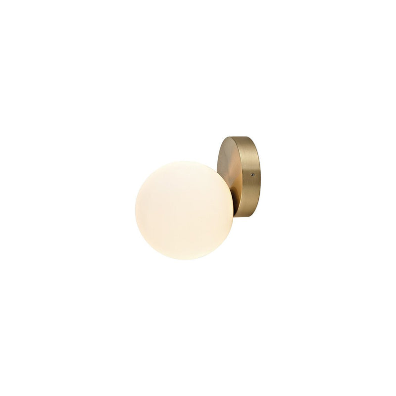 Ice Ball vegglampe antikk messing/hvit-Vegglamper-Nowodvorski-N-8126-Lightup.no