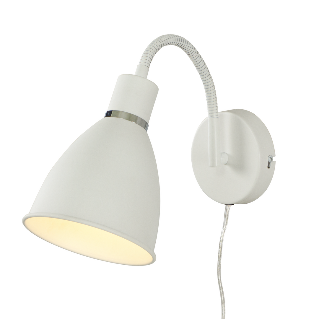 Idre vegglampe - Hvit/Krom-Vegglamper-Aneta Lighting-10202-01-Lightup.no