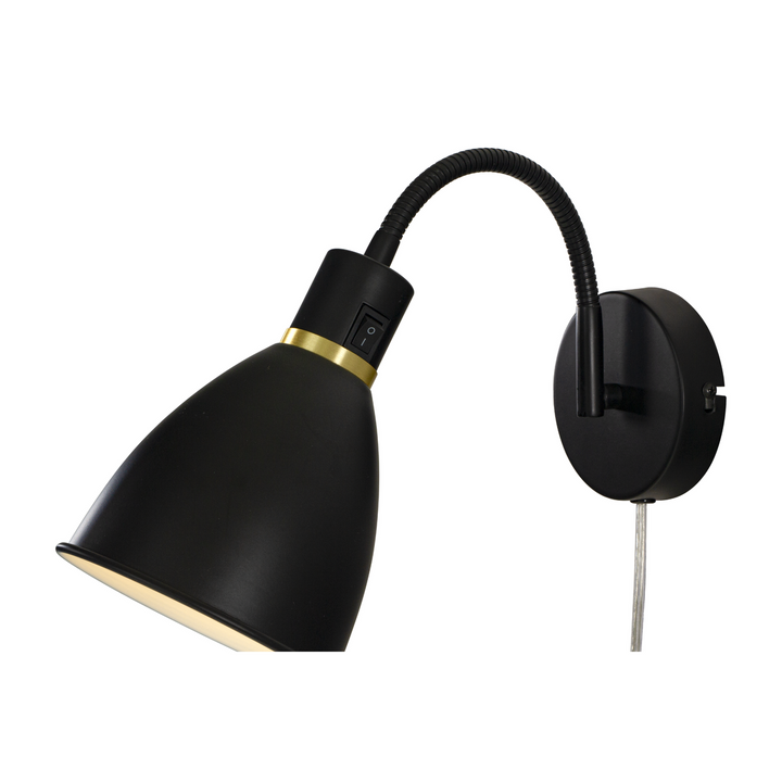 Idre vegglampe - Svart/Messing-Vegglamper-Aneta Lighting-10202-15-Lightup.no