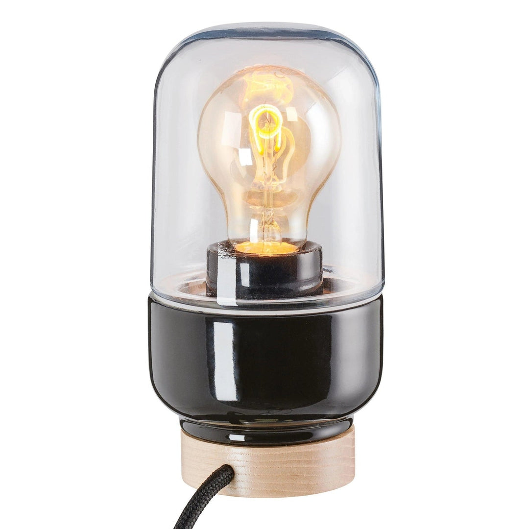 Ifø Ohm 100/190 bordlampe - Svart/Klart glass-Bordlamper-Ifø Electric-8312-510-16-Lightup.no