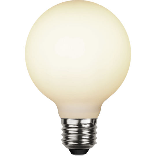Illumination Globe E27 LED 5W 2600K 80mm dimbar - Opal-LED-pære E27 sokkel-Star Trading-Hvit-363-41-1-Lightup.no