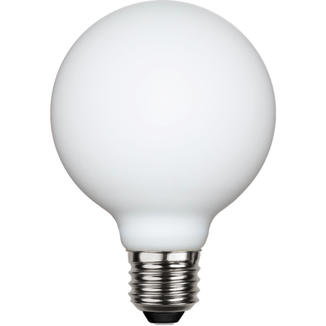 Illumination Globe E27 LED 5W 2600K 80mm dimbar - Opal-LED-pære E27 sokkel-Star Trading-Hvit-363-41-1-Lightup.no