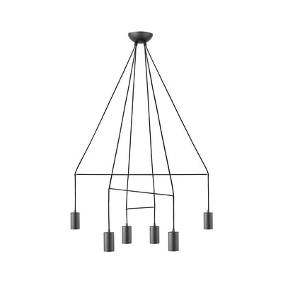 Imbria taklampe 6 lys - Svart-Takpendler-Nowodvorski-N-9677-Lightup.no