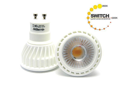 Infinity 6,5w 2000-2800k Switch GU10 LED-LED-pære GU10-Lumens-3600002-Lightup.no
