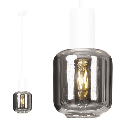 Ingvar 1 takpendel - Hvit/Røykfarget-Takpendler-Emibig-1015/1-Lightup.no
