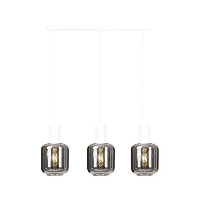 Ingvar 3 takpendel - Hvit/Røykfarget-Takpendler-Emibig-1015/3-Lightup.no