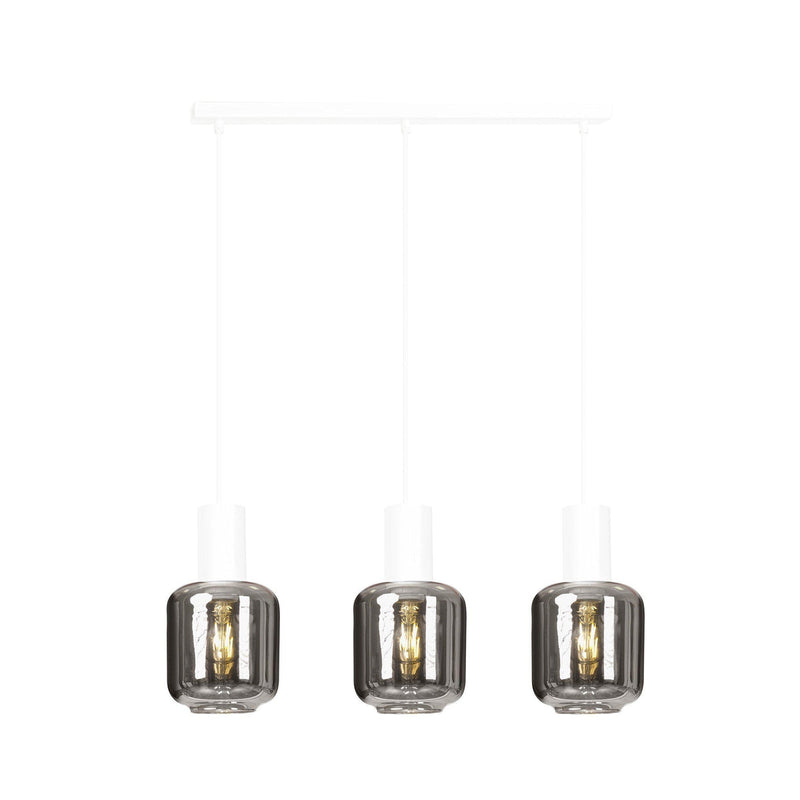 Ingvar 3 takpendel - Hvit/Røykfarget-Takpendler-Emibig-1015/3-Lightup.no