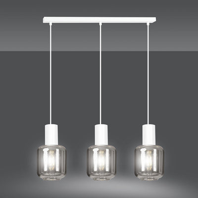 Ingvar 3 takpendel - Hvit/Røykfarget-Takpendler-Emibig-1015/3-Lightup.no