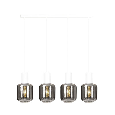 Ingvar 4 takpendel - Hvit/Røykfarget-Takpendler-Emibig-1015/4-Lightup.no