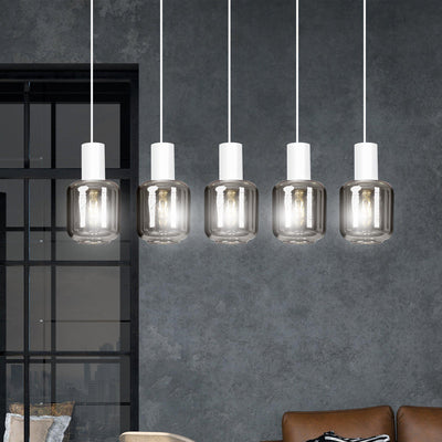 Ingvar 5 takpendel - Hvit/Røykfarget-Takpendler-Emibig-1015/5-Lightup.no