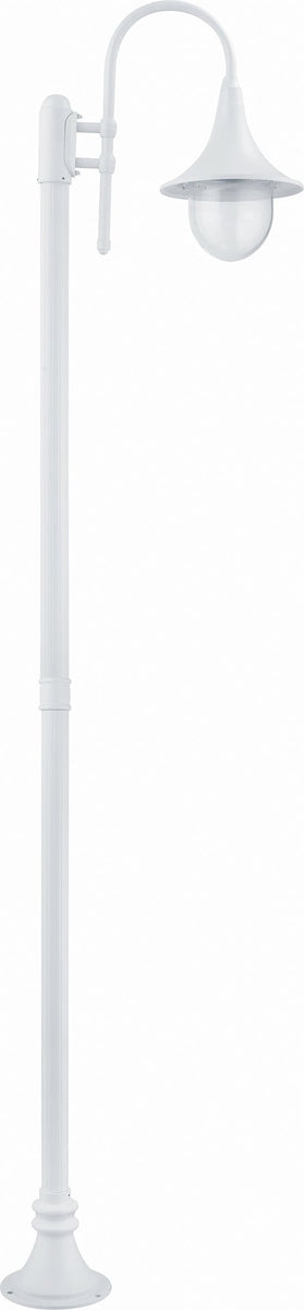 Italy stolpe 1 lykt 220 cm E27 IP44 - Hvit-Utebelysning stolpe-Malmbergs-7760034-Lightup.no