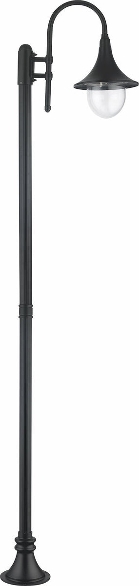 Italy stolpe 1 lykt 220 cm E27 IP44 - Svart-Utebelysning stolpe-Malmbergs-7760035-Lightup.no