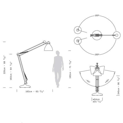 JJ Big TR utendørs gulvlampe 45W - Mica blå-Gulvlamper-Leucos-LF-0011123-Lightup.no