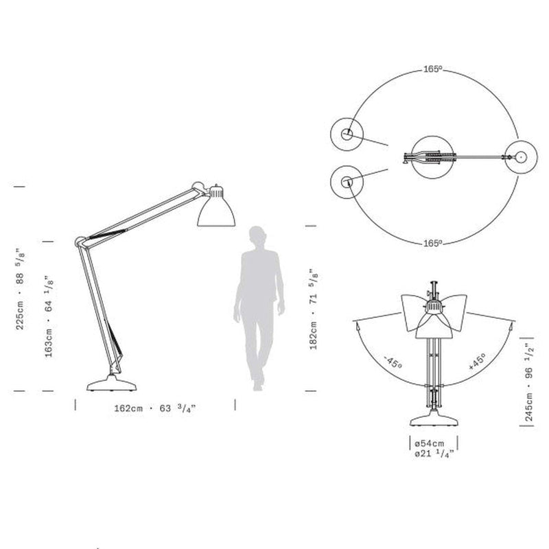JJ Big TR utendørs gulvlampe 45W - Mica blå-Gulvlamper-Leucos-LF-0011123-Lightup.no
