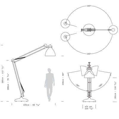 JJ Great TR utendørs gulvlampe 45W - Amarant Rød-Gulvlamper-Leucos-LF-0011162-Lightup.no