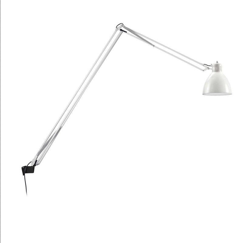 JJ Mid P vegglampe E27 m/svart veggbrakett - Hvit-Vegglamper-Leucos-LF-0011330+8000094-Lightup.no