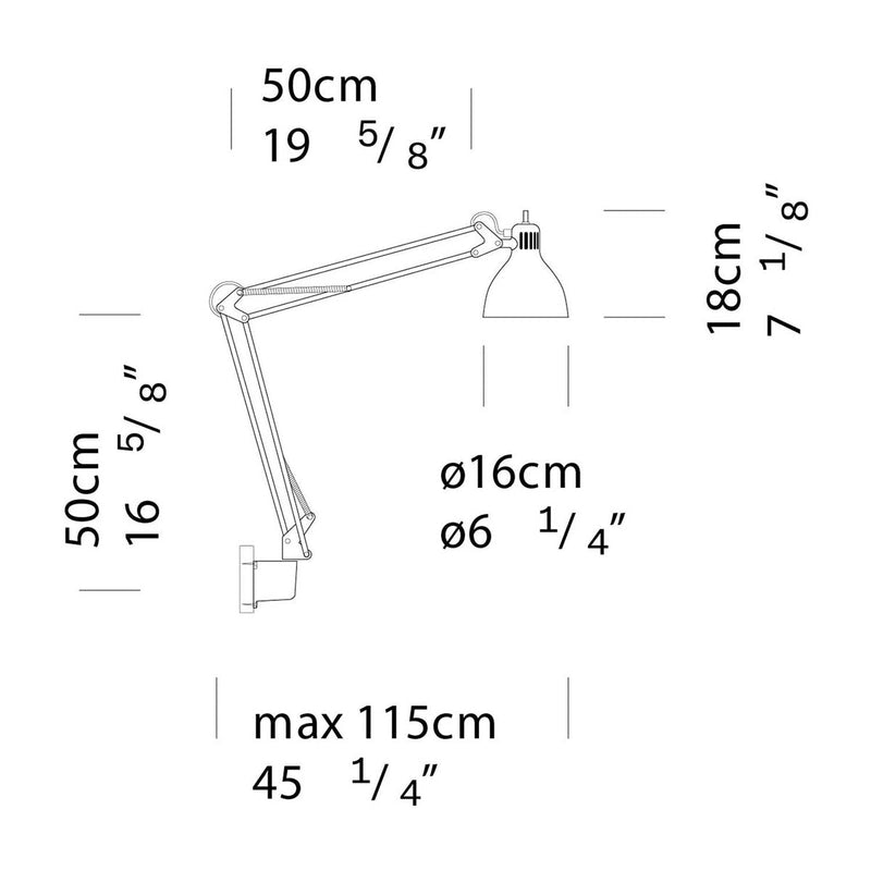 JJ Small vegglampe E27 m/svart veggbrakett - Mica blå-Vegglamper-Leucos-LF-0011373+8000094-Lightup.no