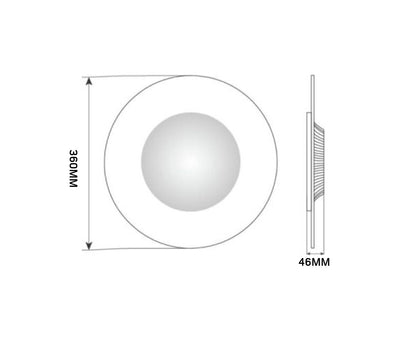Jade vegg/taklampe 18W dimbar - Hvit-Taklamper-NorDesign-370361806-Lightup.no