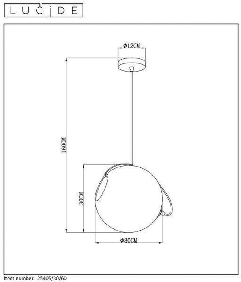Jazzlynn takpendel 30 cm - Klar-Takpendler-Lucide-LC25405/30/60-Lightup.no