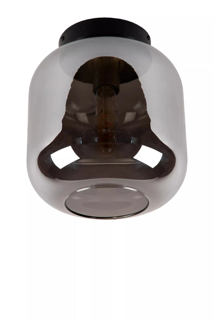 Joanet taklampe 25 cm - Svart/Røykfarget-Taklamper-Lucide-Svart / Messing / Røyk-LC45194/25/65-Lightup.no