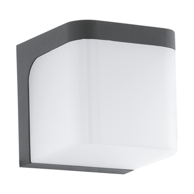 Jobra vegglampe utendørs 6W led IP44 - Antrasitt/Hvit-Utebelysning vegg opp og ned-Eglo-96256-Lightup.no