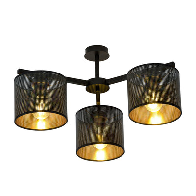 Jordan taklampe 55 cm 3-lys - Svart/Gullfarget-Taklamper-Emibig-1144/3-Lightup.no