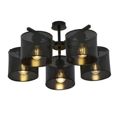 Jordan taklampe 55 cm 5-lys - Svart-Taklamper-Emibig-1143/5-Lightup.no