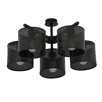 Jordan taklampe 55 cm 5-lys - Svart-Taklamper-Emibig-1143/5-Lightup.no
