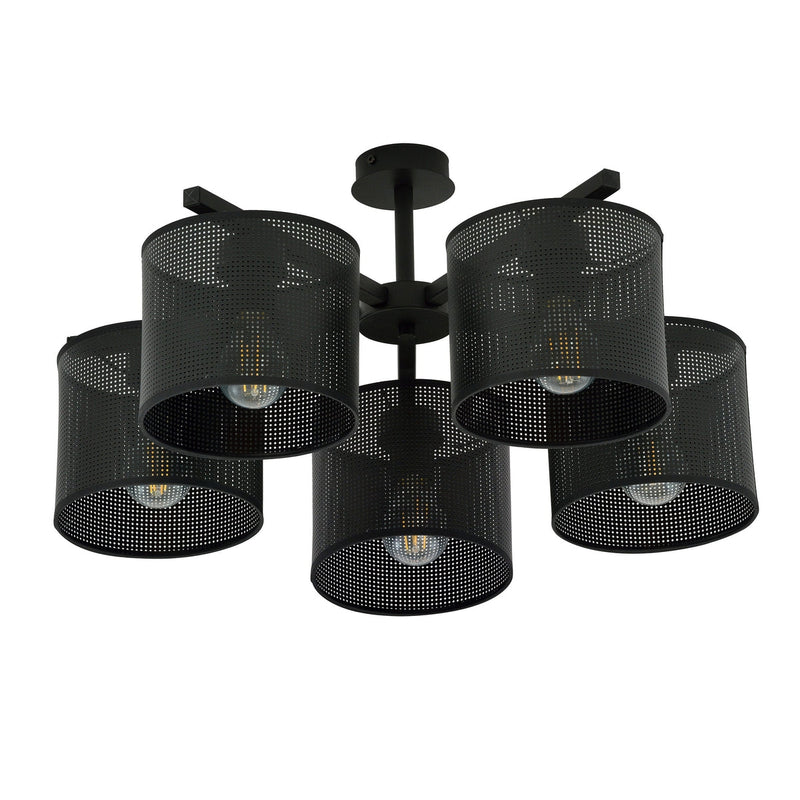 Jordan taklampe 55 cm 5-lys - Svart-Taklamper-Emibig-1143/5-Lightup.no