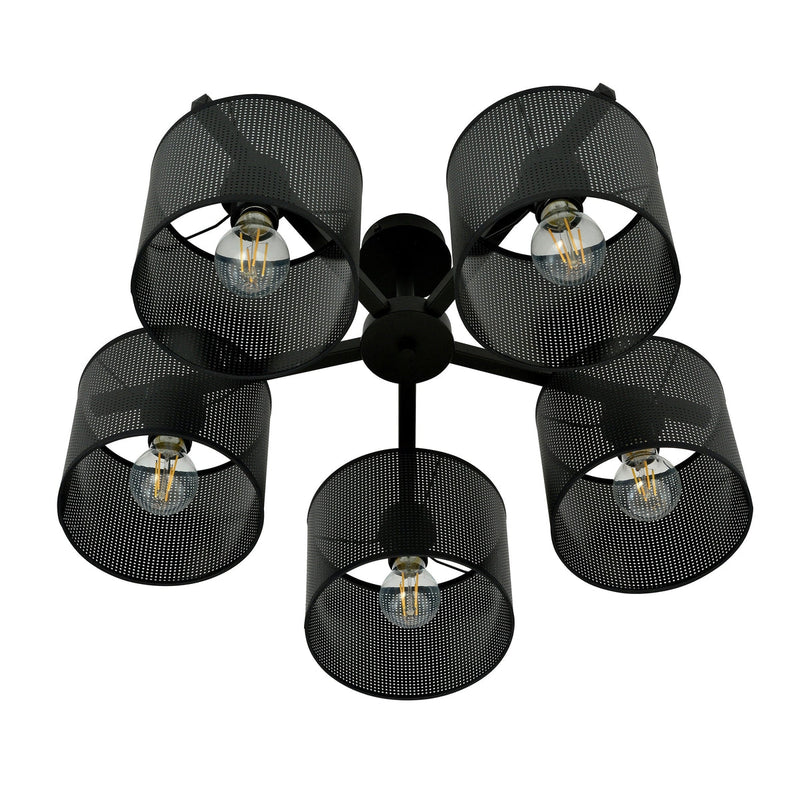 Jordan taklampe 55 cm 5-lys - Svart-Taklamper-Emibig-1143/5-Lightup.no