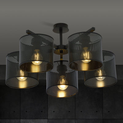 Jordan taklampe 55 cm 5-lys - Svart-Taklamper-Emibig-1143/5-Lightup.no