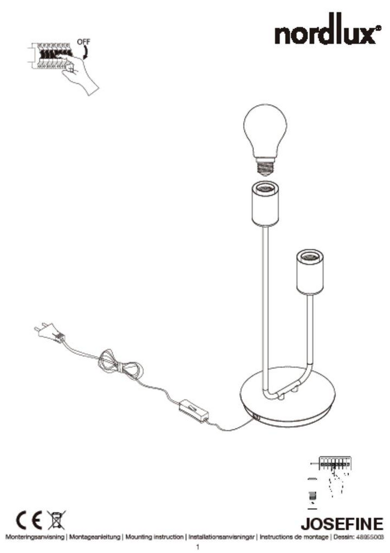 Josefine bordlampe - Svart / messing-Bordlamper-Nordlux-48955003-Lightup.no