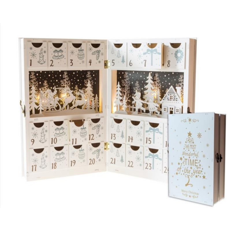 Julekalender med lys 42 cm Batteridrevet-Julebelysning dekor og pynt-Scanlight-169469-Lightup.no