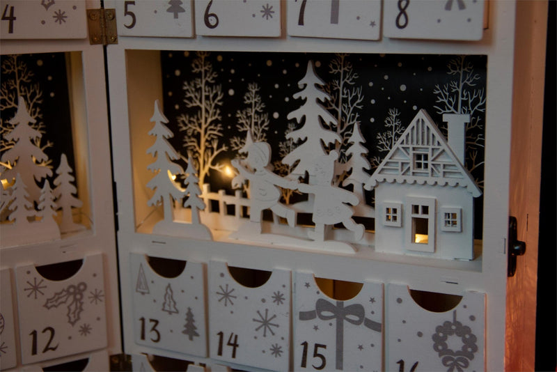 Julekalender med lys 42 cm Batteridrevet-Julebelysning dekor og pynt-Scanlight-169469-Lightup.no
